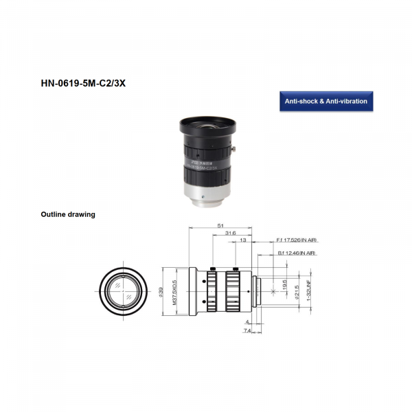 DAHENG Anti-Shock/Vibration Machine-Vision Lens - Image 2