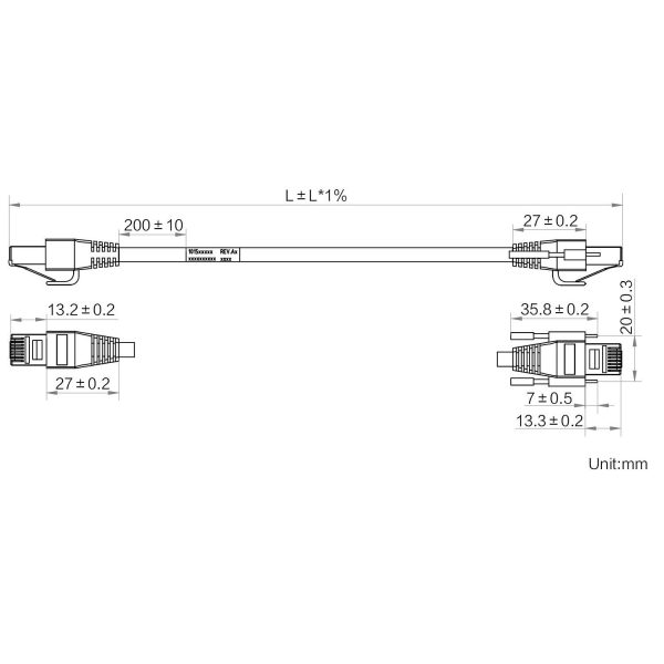 HIKROBOT Data Cable, RJ45 to RJ45, CAT6, 10m, Flexible, static/moveable - Image 2