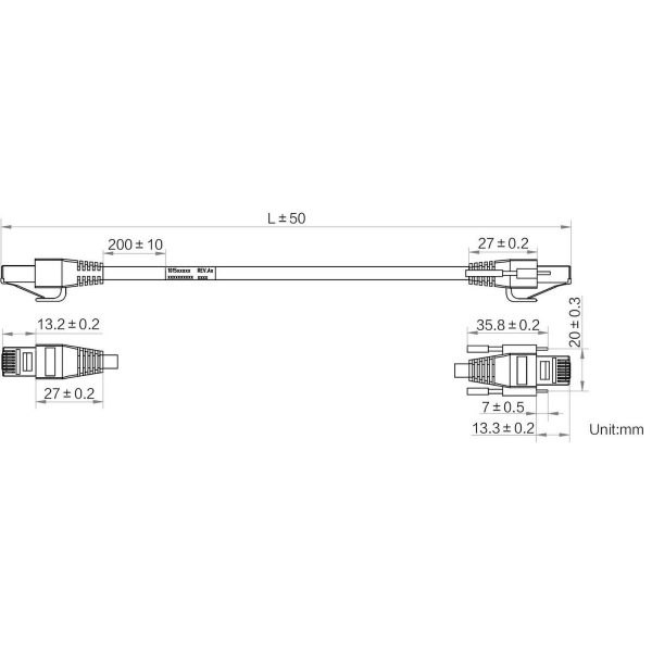 HIKROBOT Data Cable, RJ45 to RJ45, CAT6, 10m - Image 2