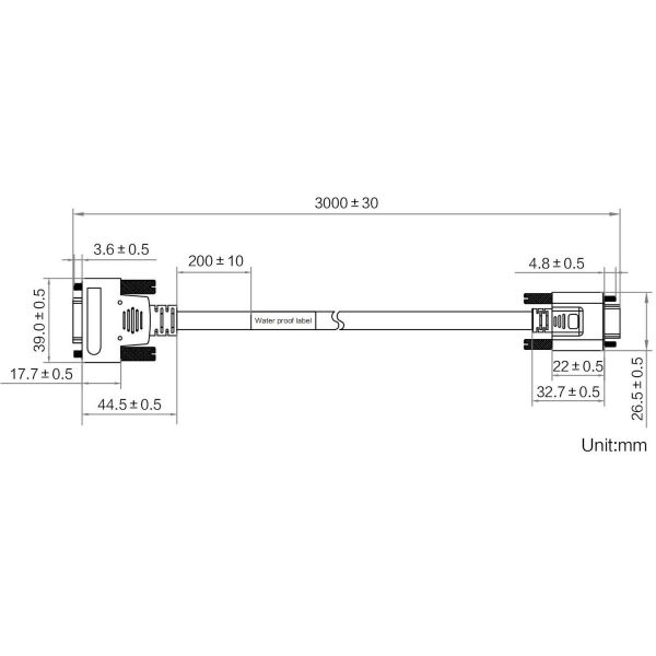 HIKROBOT Data Cable, Flexible Camera Link, S2M, Straight, 3m, moveable - Image 2