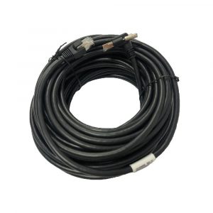 HIKROBOT Data Cable, GigE, CAT.5E, SFTP, 2 x RJ45, 5m, Black, Right Angle (Down)