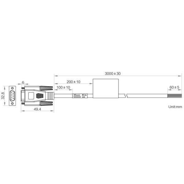 HIKROBOT Power/IO Cable, Frame Grabber I/O Trigger Cable, DB9 to open, 3m - Image 2