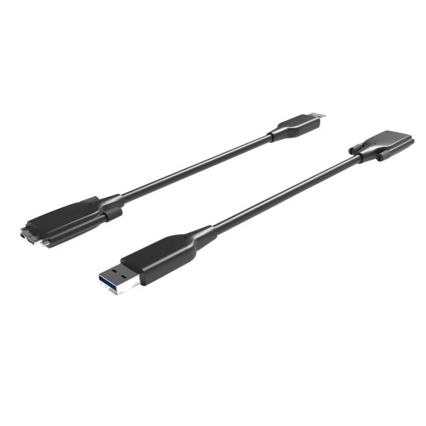 HIKROBOT Data Cable, USB3.0 AOC Optical Fiber, USB3.0 to Micro BM, 20m, Super Flexible, Black, static/moveable/mechanical arm