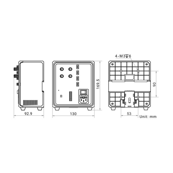 HIKROBOT Light Controller, Digital controller, constant current, Input: 220VAC, Output: 200W/48VDC, Channels: 2, RJ45, DB9F - Image 2